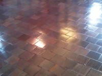 Quarry Tile After Cleaning and Sealing