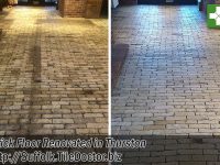 Brick Tiled Floor Before After Renovation Thurston