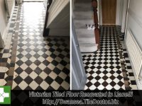 Victorian Tiled Floor Before and After Renovation Llanelli