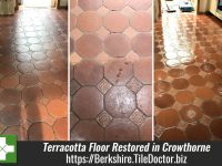 Terracotta Tiled Floor Before After Renovation Crowthorne
