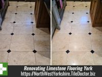 Limestone Tiled Floor Before After Renovation York