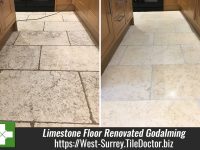 Limestone Kitchen Floor Renovation Godalming