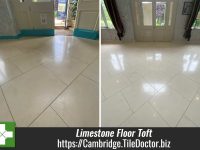 Pale Limestone Floor Before and After Renovation Toft