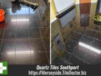 Starlight Quartz Tiled Kitchen Floor Cleaned Polished Southport