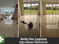 Cream Marble Tiled Floor Polished in Lympstone Devon