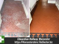 Victorian Tiled Hallway Floor Before After Builders Clean Worcester