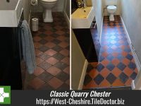 Red Black Quarry Tiled WC Floor Renovation